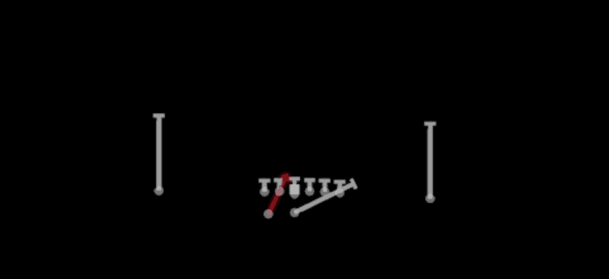 Play diagram for HB Dive from Far Pro in Madden 27