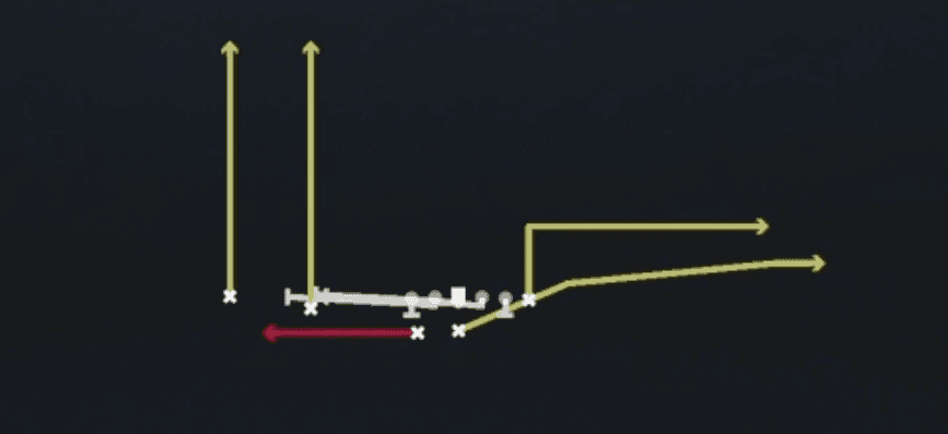 Play diagram for HB Slip Screen from Far Slot in Madden 27
