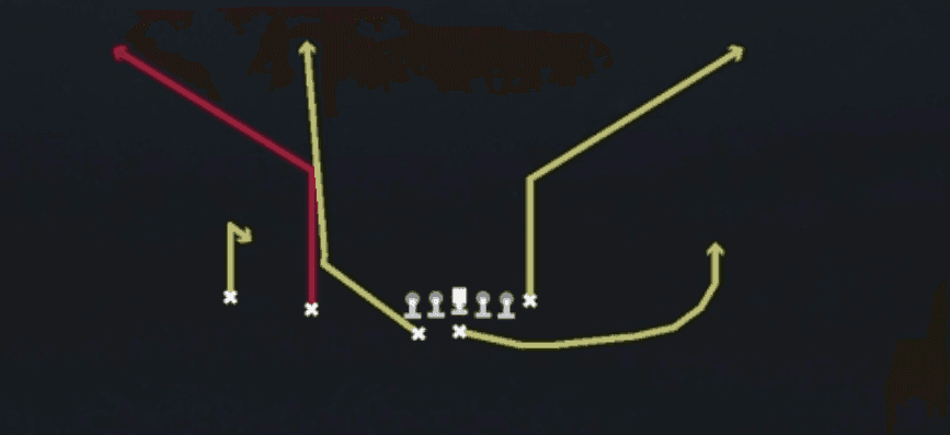 Play diagram for Smash Swing from Far Slot in Madden 27