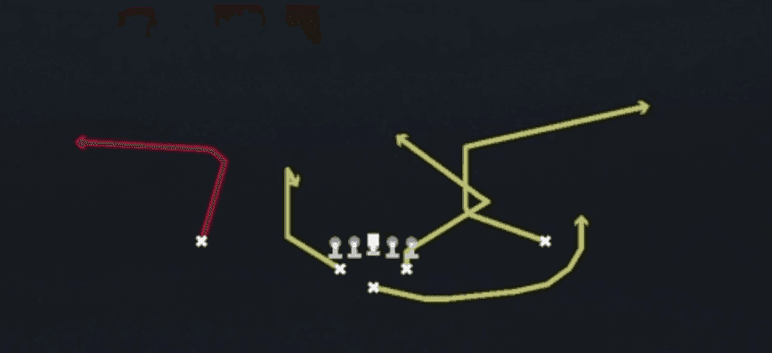 Play diagram for Angle Swing from Full House Normal Wide in Madden 27