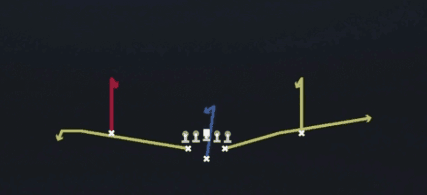 Play diagram for Curls from Full House Normal Wide in Madden 27