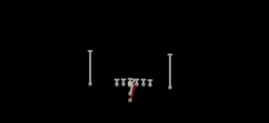 Play diagram for HB Iso from I Form Close in Madden 27