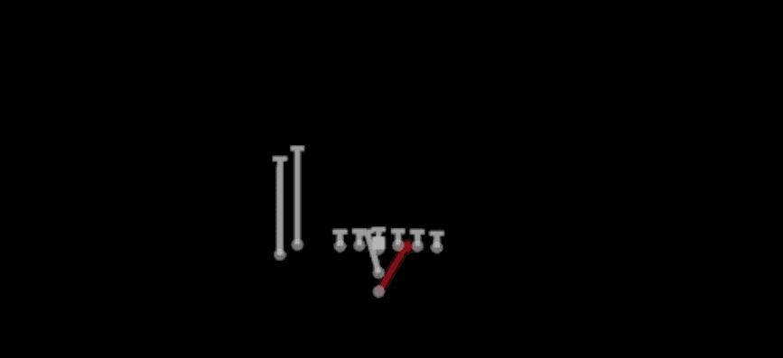 Play diagram for 94 Will from I Form Close Flex in Madden 27