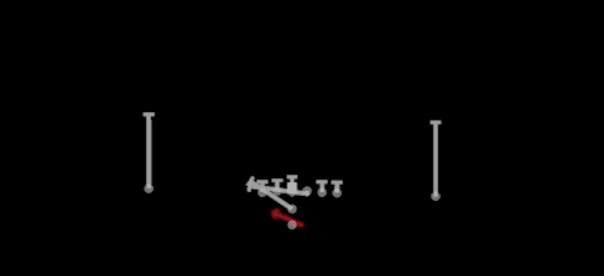 Play diagram for HB Counter Wk from I Form H Pro in Madden 27