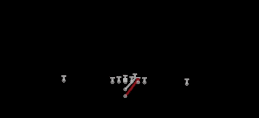 Play diagram for HB Slam from I Form H Pro in Madden 27