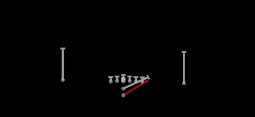 Play diagram for HB Stretch from I Form H Pro in Madden 27