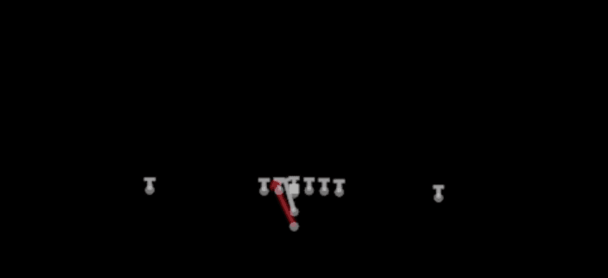 Play diagram for 95 Mike from I Form Pro in Madden 27