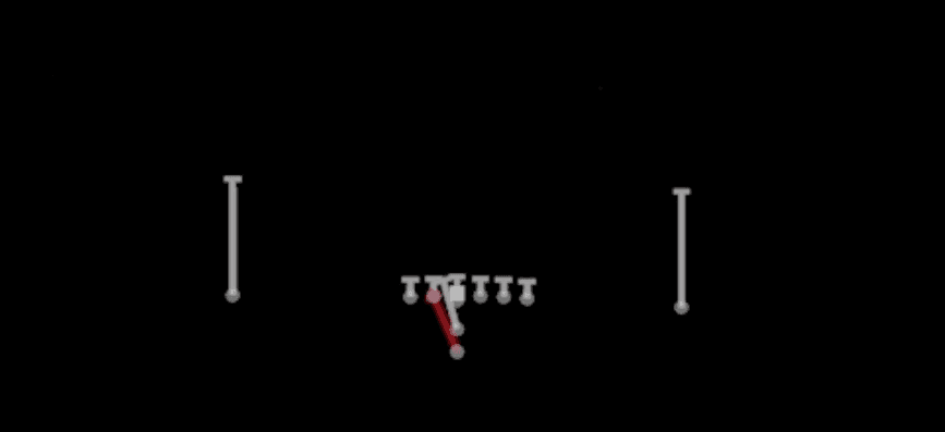 Play diagram for HB Lead Dive from I Form Pro in Madden 27