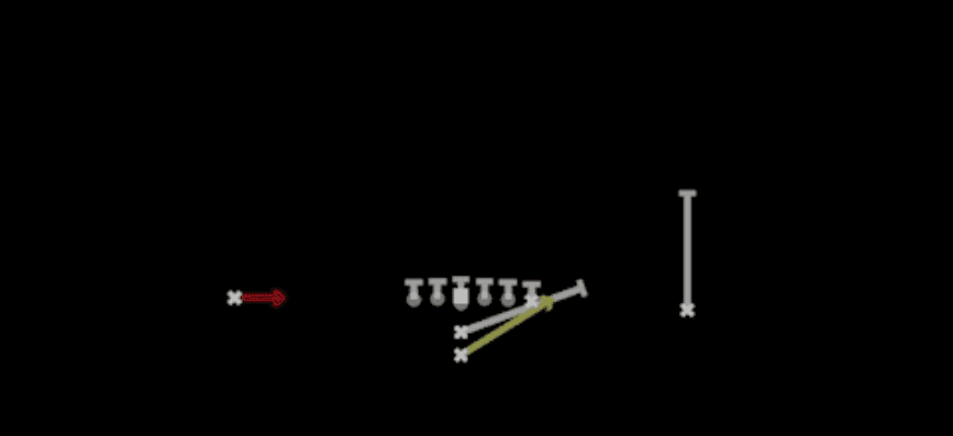 Play diagram for HB Stretch Alert X Smoke from I Form Pro in Madden 27