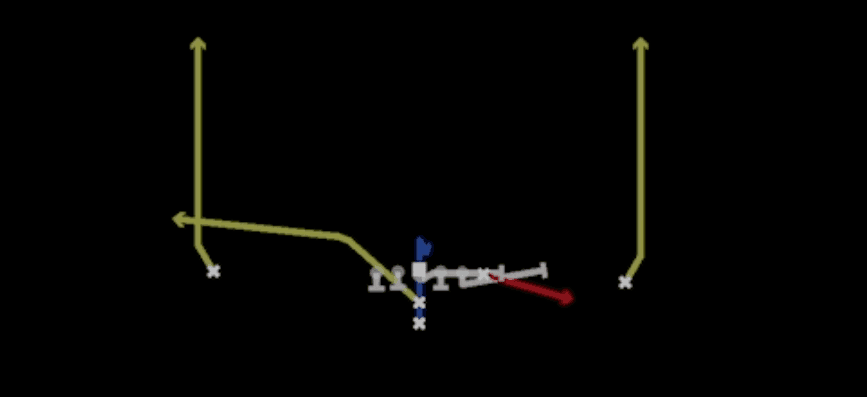 Play diagram for PA TE Screen from I Form Pro in Madden 27
