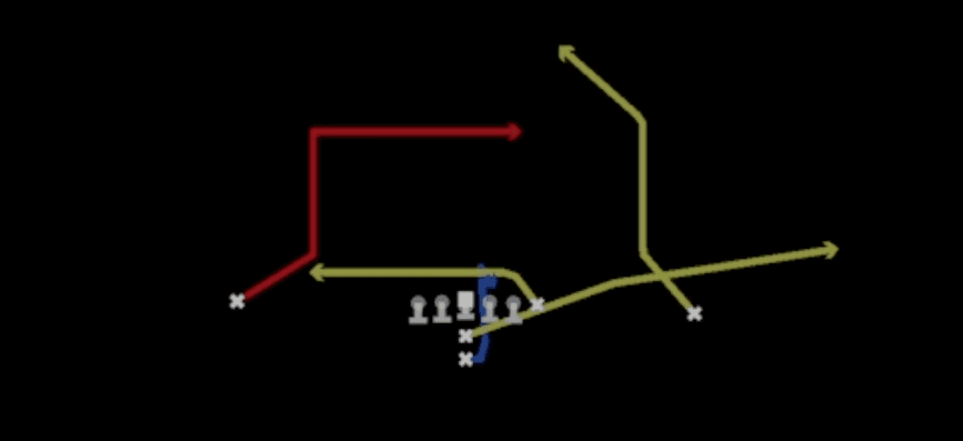 Play diagram for PA WR In from I Form Pro in Madden 27