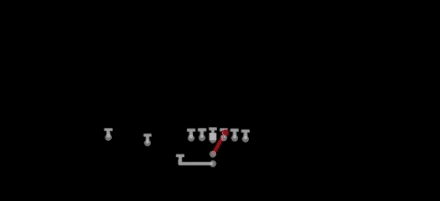 Play diagram for FB Dive Strong from I Form Slot in Madden 27