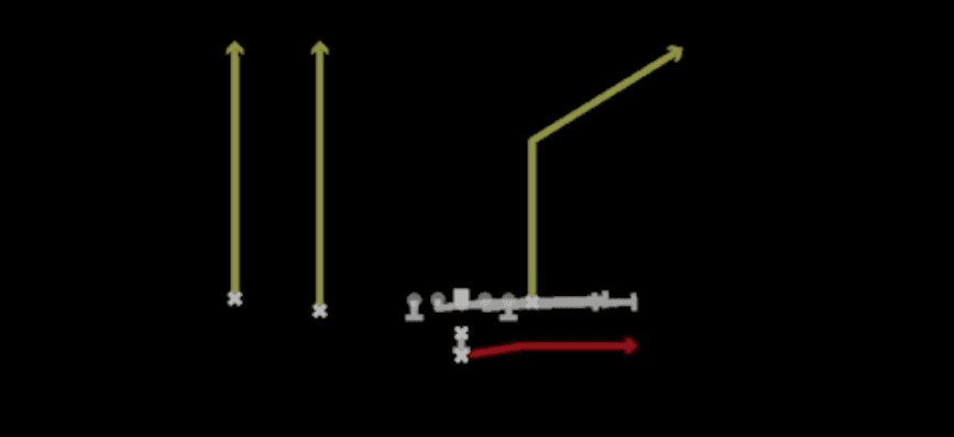 Play diagram for HB Slip Screen from I Form Slot in Madden 27