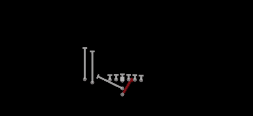 Play diagram for 94 Will from I Form Slot Close in Madden 27