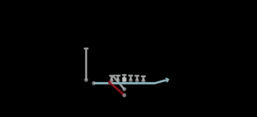 Play diagram for Zone Fake Jet from I Form Slot Close in Madden 27