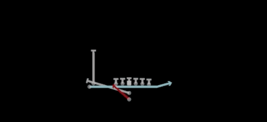 Play diagram for Zone Fake Jet from I Form Slot Stack in Madden 27