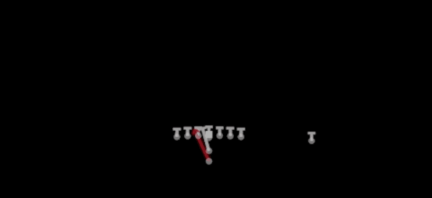 Play diagram for 95 Mike from I Form Tight in Madden 27