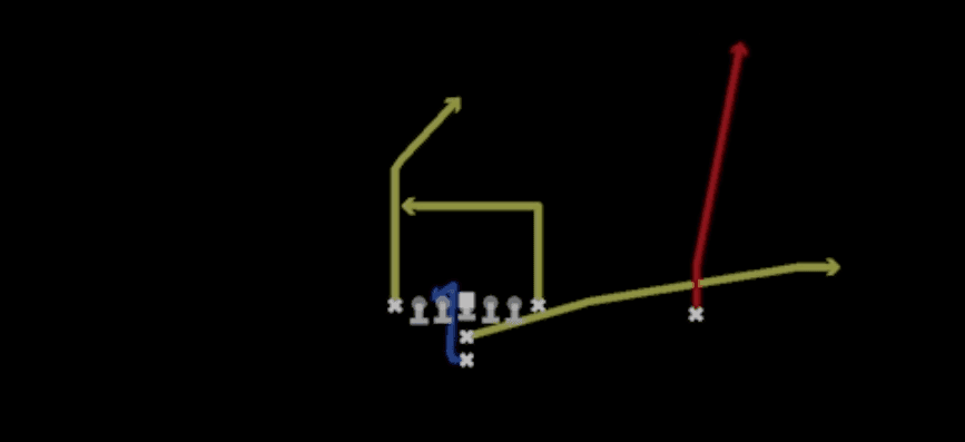 Play diagram for PA FB Flat from I Form Tight in Madden 27