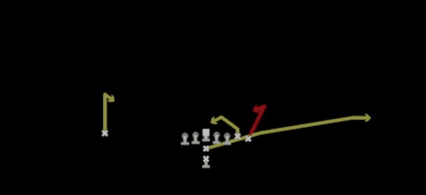 Play diagram for Curls from I Form Wing in Madden 27