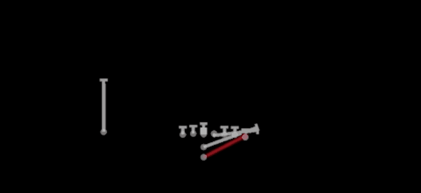 Play diagram for HB Power G from I Form Wing in Madden 27