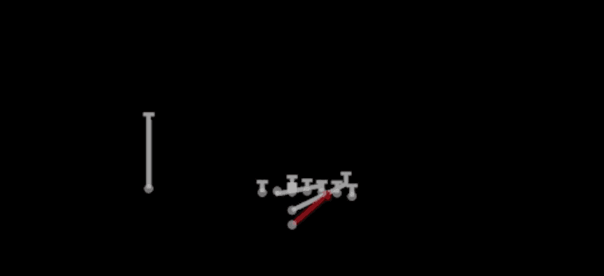 Play diagram for HB Power O from I Form Wing in Madden 27