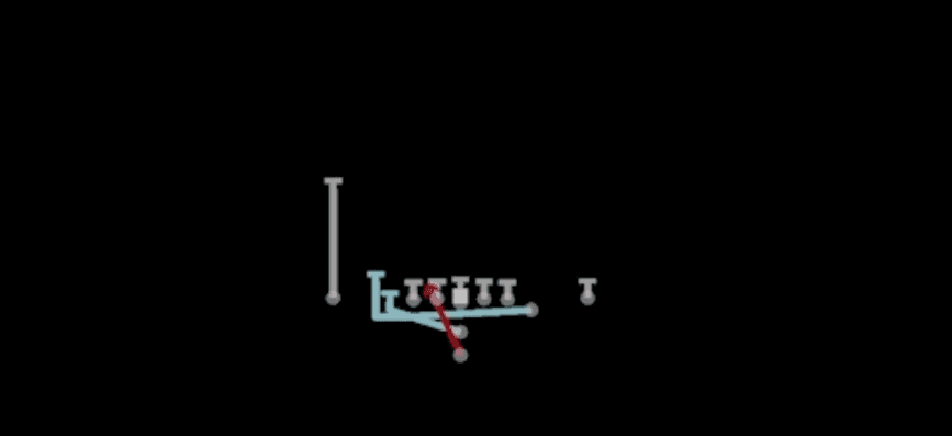 Play diagram for SFT Mtn Zone Wk from I Form Y Off Close in Madden 27