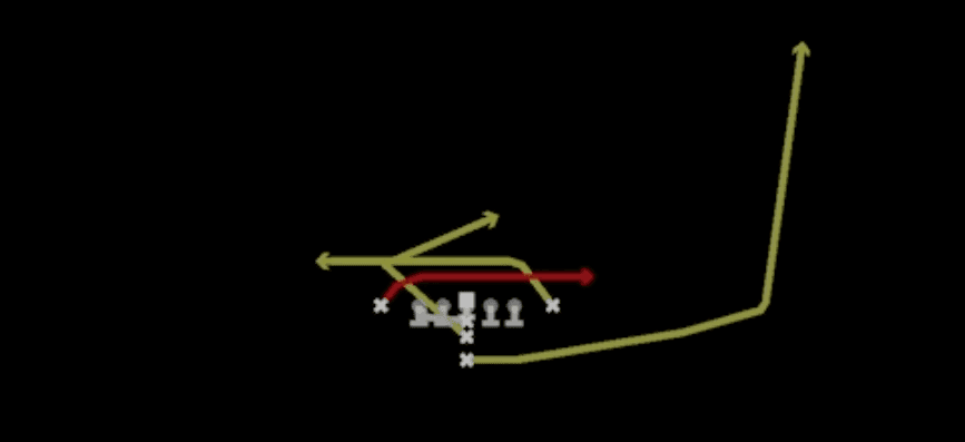 Play diagram for Mesh HB Rail from Maryland I Tight Close in Madden 27