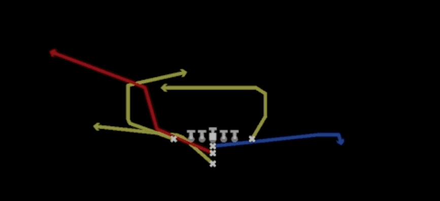 Play diagram for PA FB Sail from Maryland I Tight Close in Madden 27