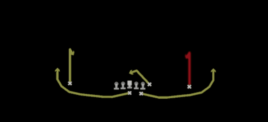 Play diagram for Flanker Hook from Near Pro in Madden 27