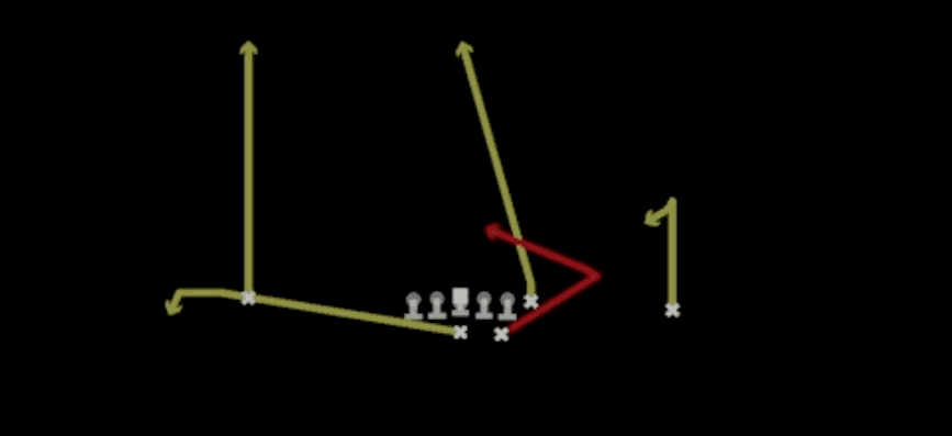Play diagram for Texas from Near Pro in Madden 27