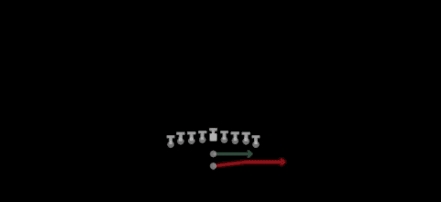 Play diagram for Speed Option from Pistol Ace Double Wing in Madden 27