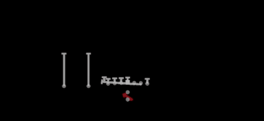 Play diagram for HB Counter from Pistol Ace Slot in Madden 27