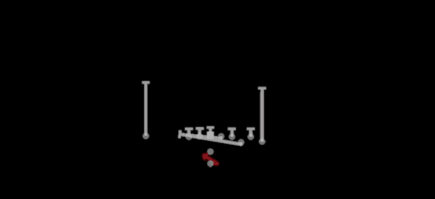 Play diagram for HB Counter from Pistol Bunch X Nasty in Madden 27
