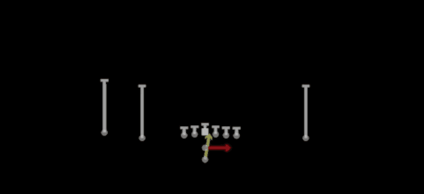 Play diagram for Read Option from Pistol Doubles in Madden 27