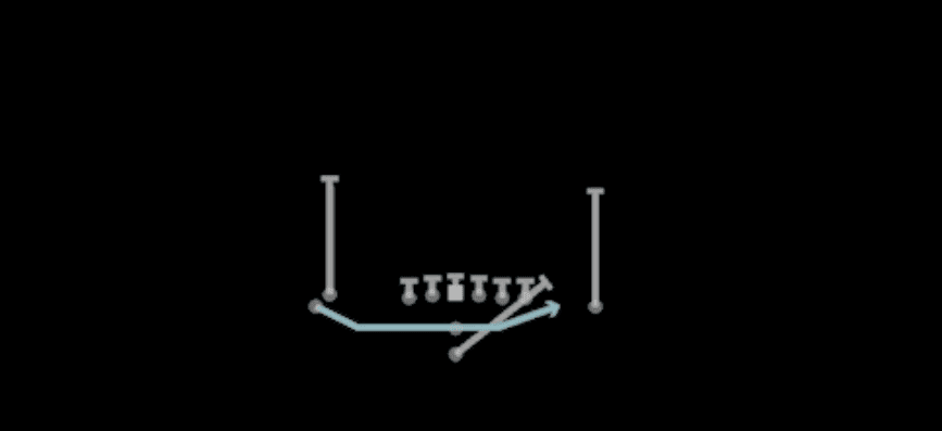 Play diagram for Jet Touch Pass from Pistol Doubles Hip in Madden 27