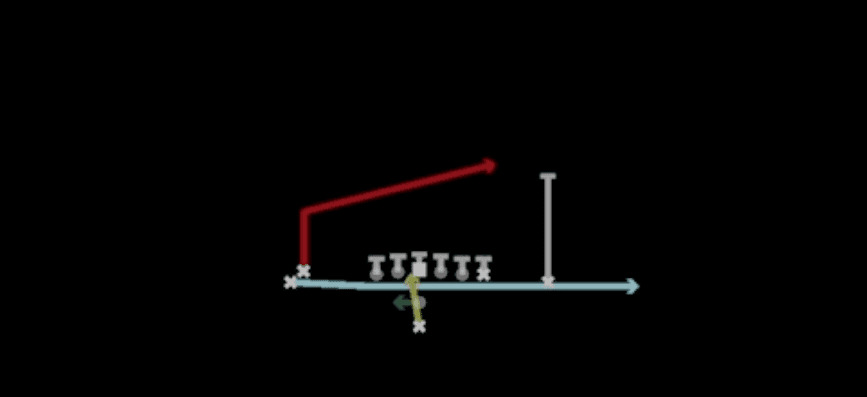 Play diagram for RPO Alert Jet Slant from Pistol Doubles Hip in Madden 27