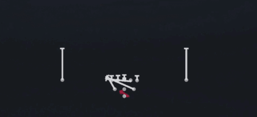Play diagram for Counter Lead from Pistol Full House Base in Madden 27