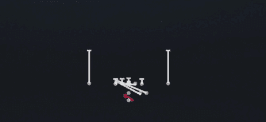 Play diagram for Counter Y-Lead from Pistol Full House Over Close in Madden 27