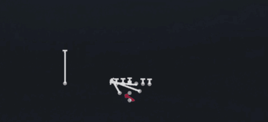 Play diagram for Counter Lead from Pistol Full House TE in Madden 27