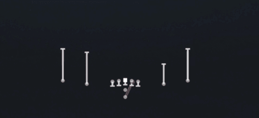 Play diagram for HB Draw from Pistol Spread in Madden 27