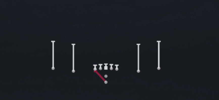 Play diagram for Wide Zone Wk from Pistol Spread in Madden 27