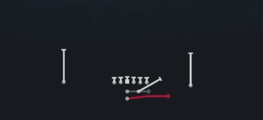 Play diagram for Power Option from Pistol Strong in Madden 27