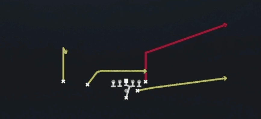 Play diagram for PA Power O from Pistol Strong Slot in Madden 27