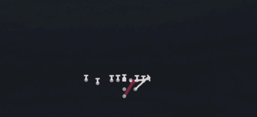 Play diagram for Strong Power from Pistol Strong Slot Close in Madden 27