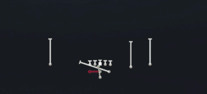 Play diagram for F Lead Read Option from Pistol Strong Slot Open in Madden 27