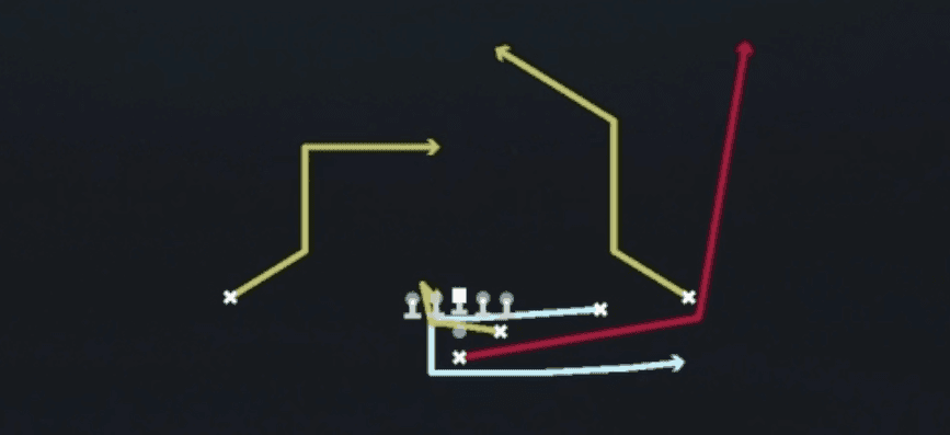 Play diagram for Orbit PA Wheel from Pistol Strong Slot Open in Madden 27