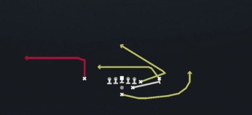 Play diagram for Trail Speed Out from Pistol Strong Y Off Close in Madden 27