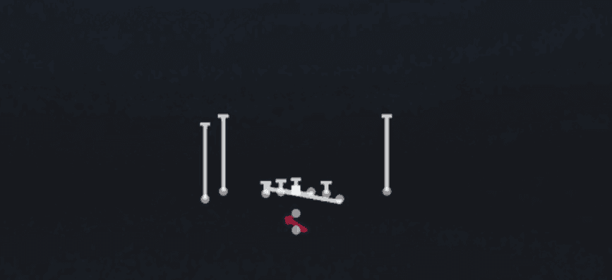 Play diagram for Counter Y from Pistol Tight Y Off Flex in Madden 27