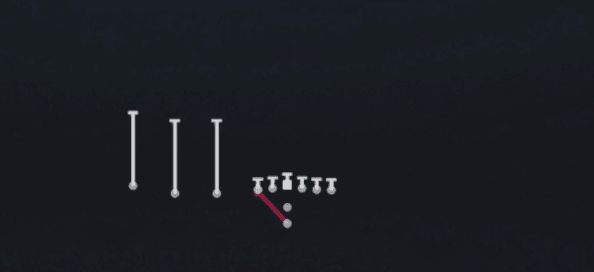 Play diagram for HB Zone Wk from Pistol Trips in Madden 27