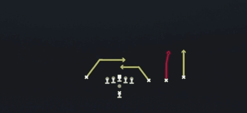 Play diagram for RNS Army Mesh from Pistol Trips Open in Madden 27